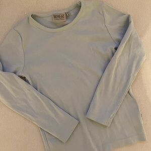 WHEAT Kids Light Blue Long Sleeve Shirt NWOT